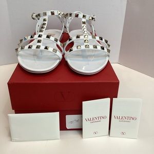 VALENTINO GARAVANI ROCKSTUD JELLY GLADIATOR SANDALS